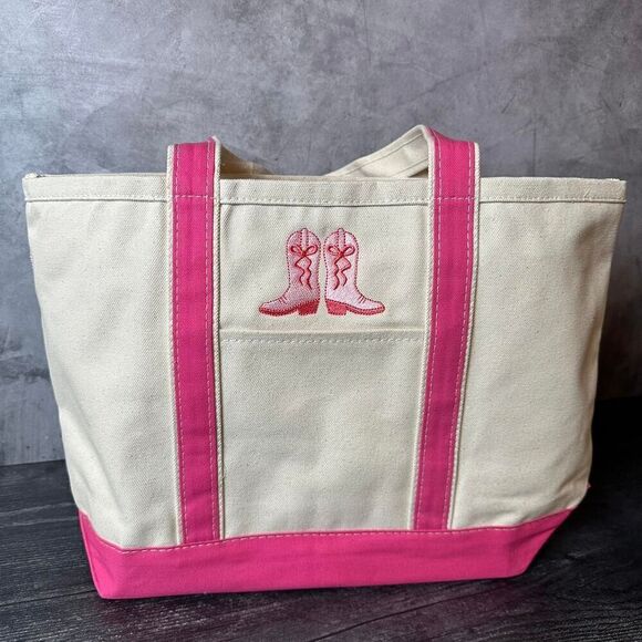 pink boot tote bag medium - Picture 2 of 2